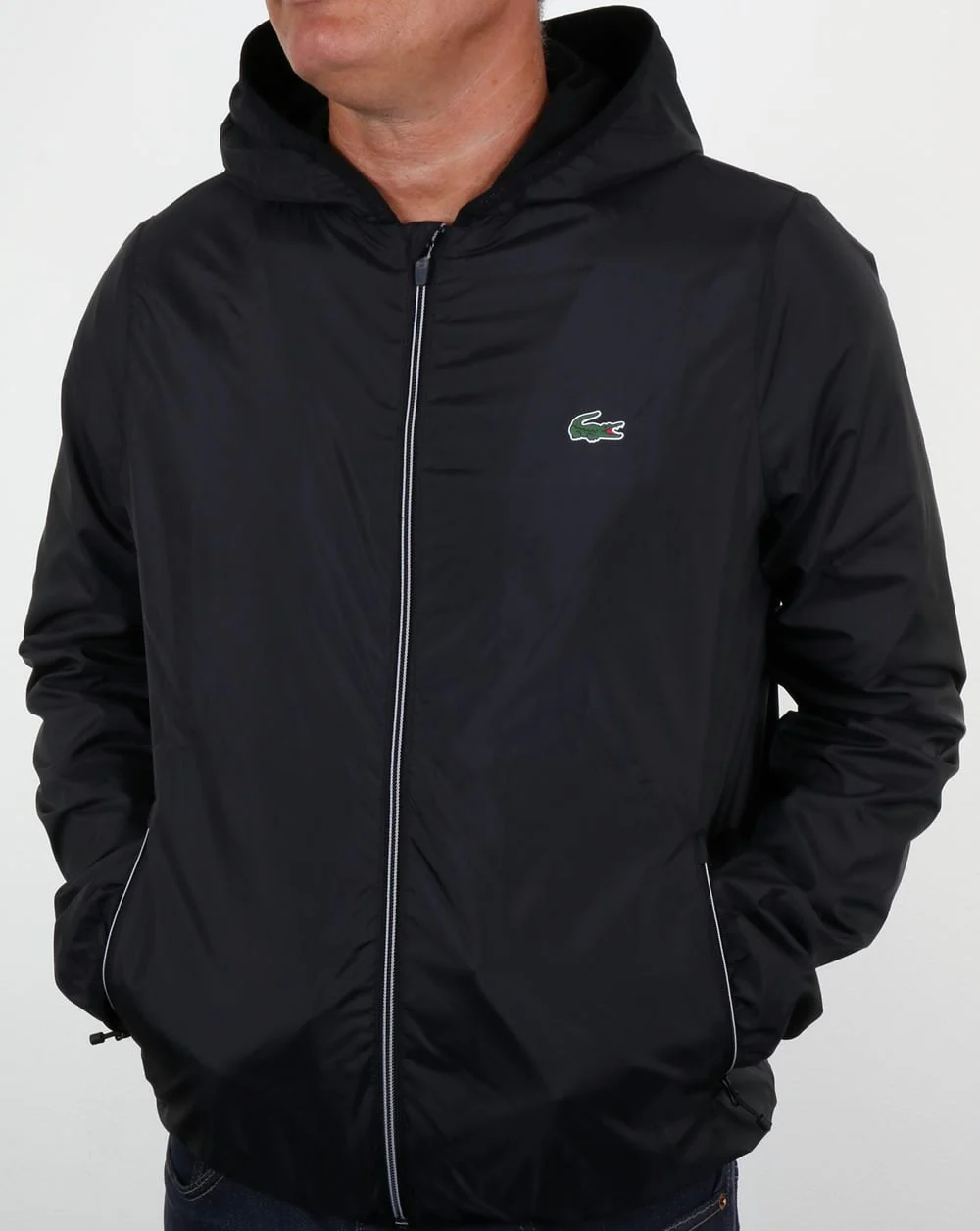 Lacoste Hooded Jacket Black - Image 4
