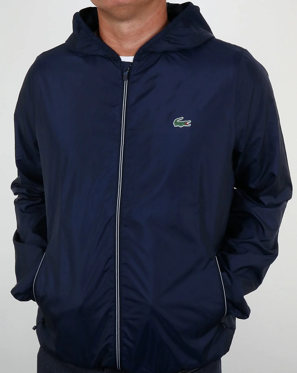 Lacoste Hooded Jacket Navy - Image 2
