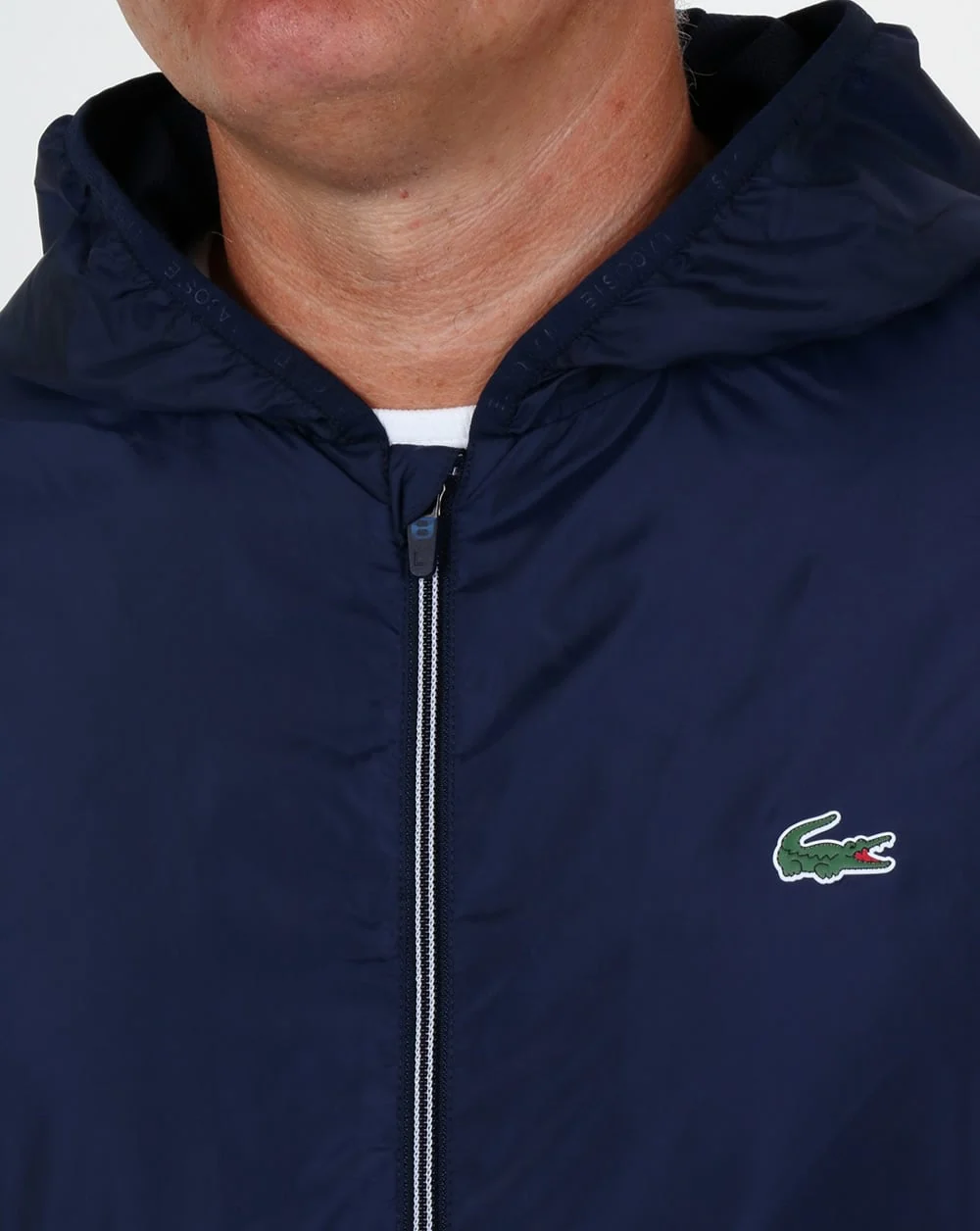 Lacoste Hooded Jacket Navy - Image 3