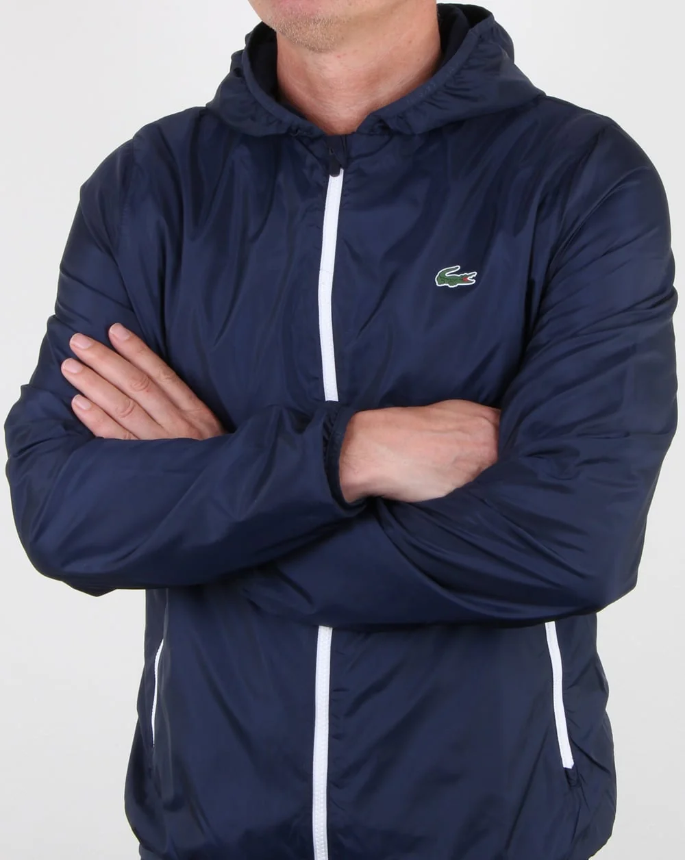 Lacoste Hooded Jacket Navy/white