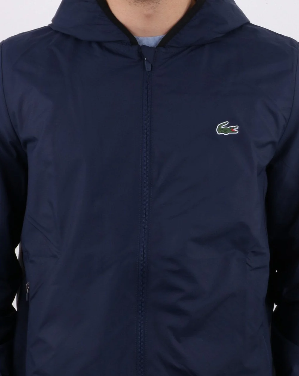 Lacoste Hooded Jacket Navy/White - Image 4