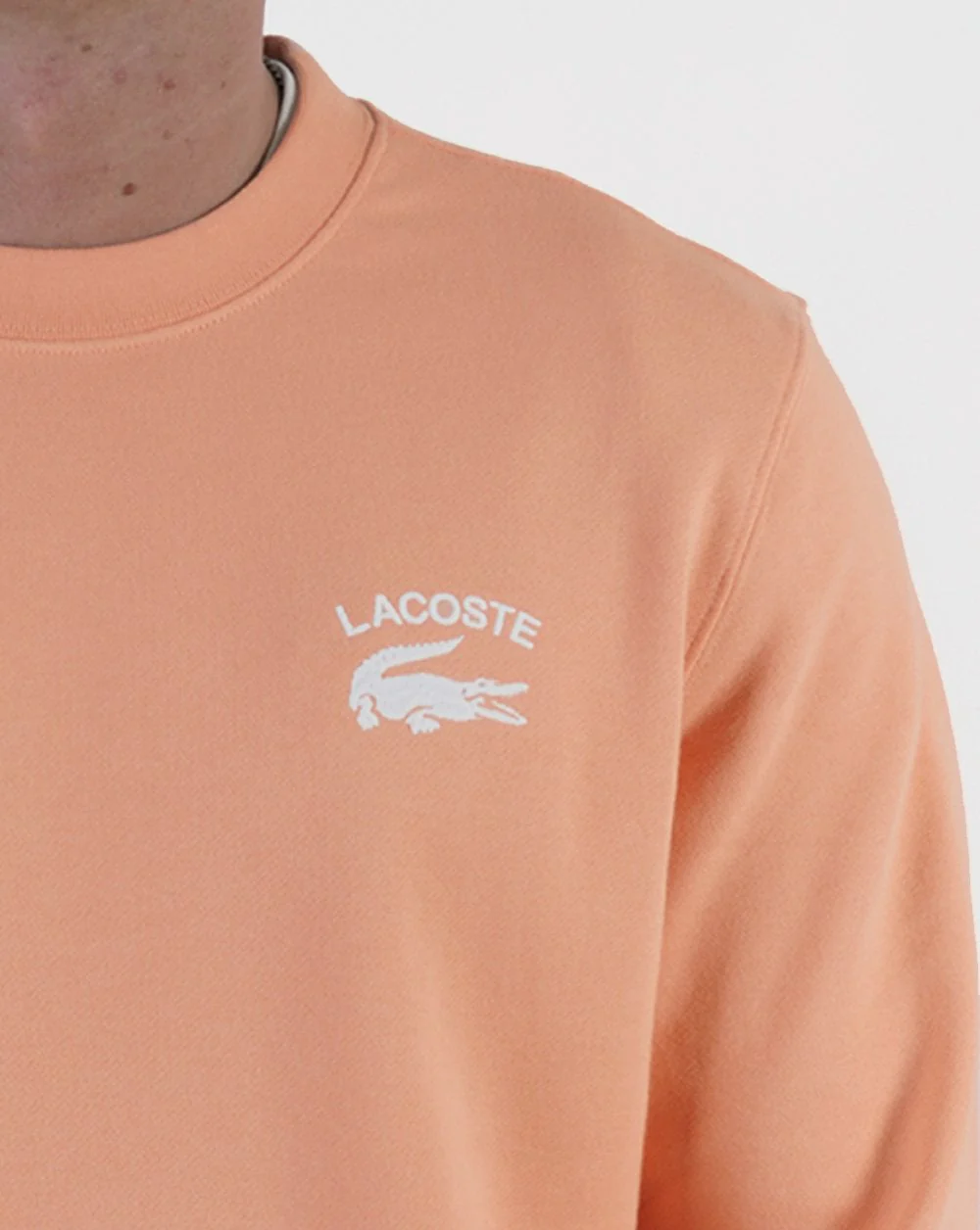 Lacoste Inscription Crew Sweat Peach - Image 2