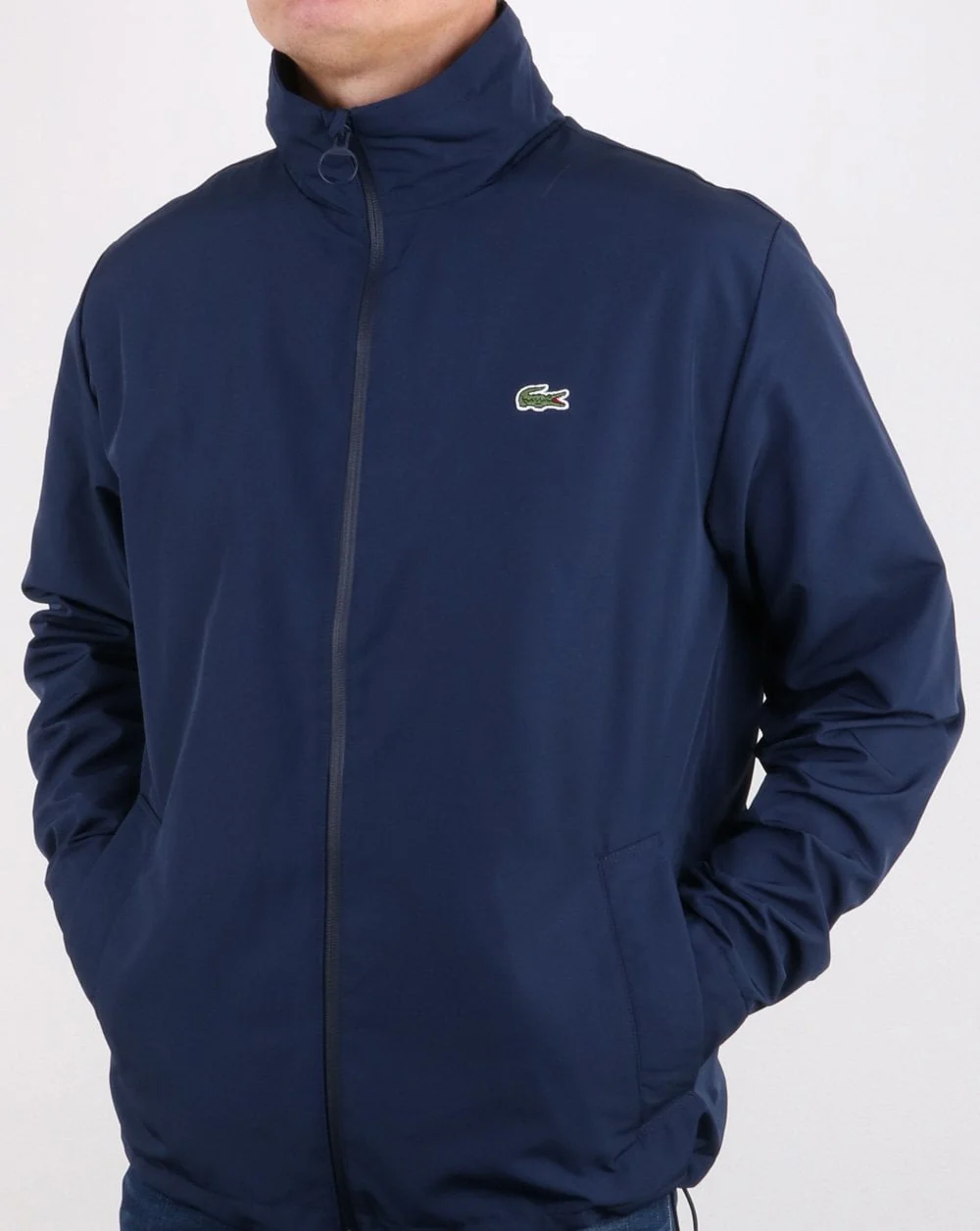 Lacoste Jacket Concealed Hood Navy - Image 3