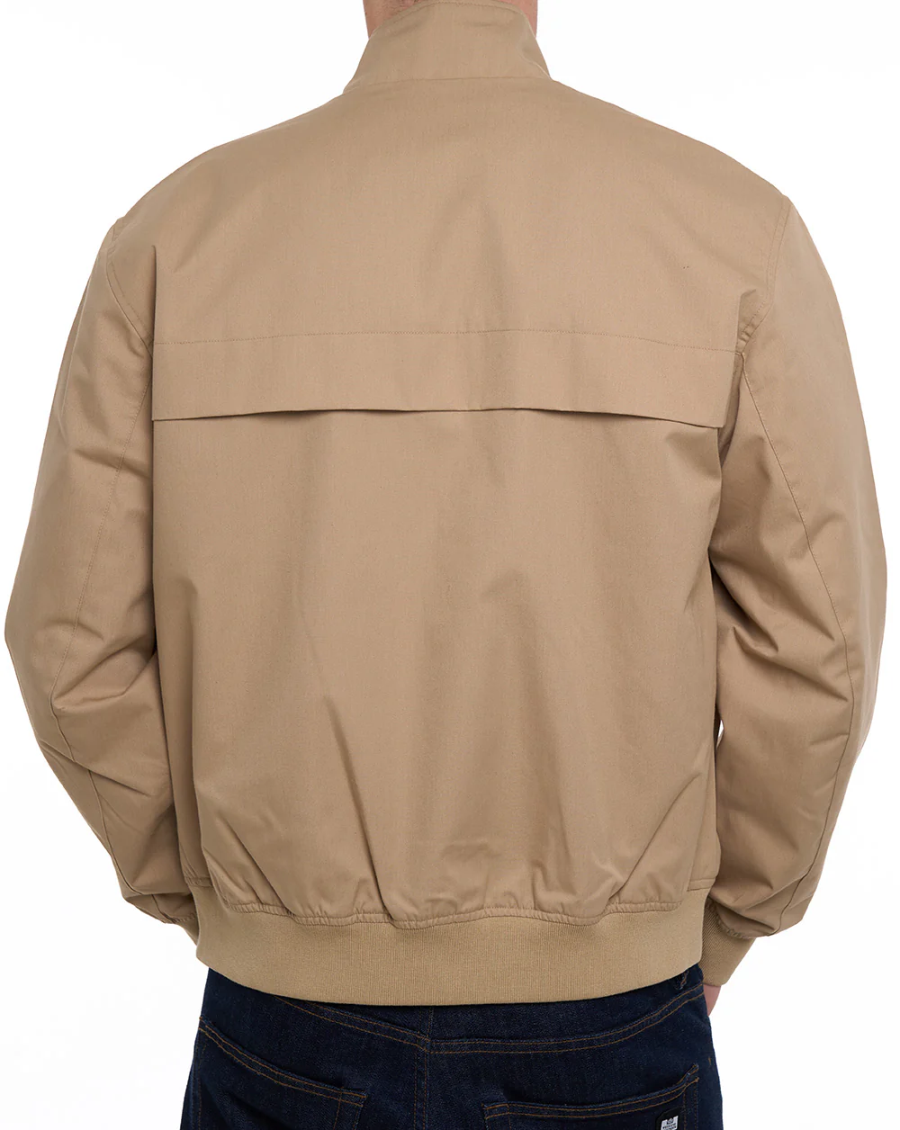 Lacoste Water-Repellent Twill Harrington Jacket Sand - Image 3