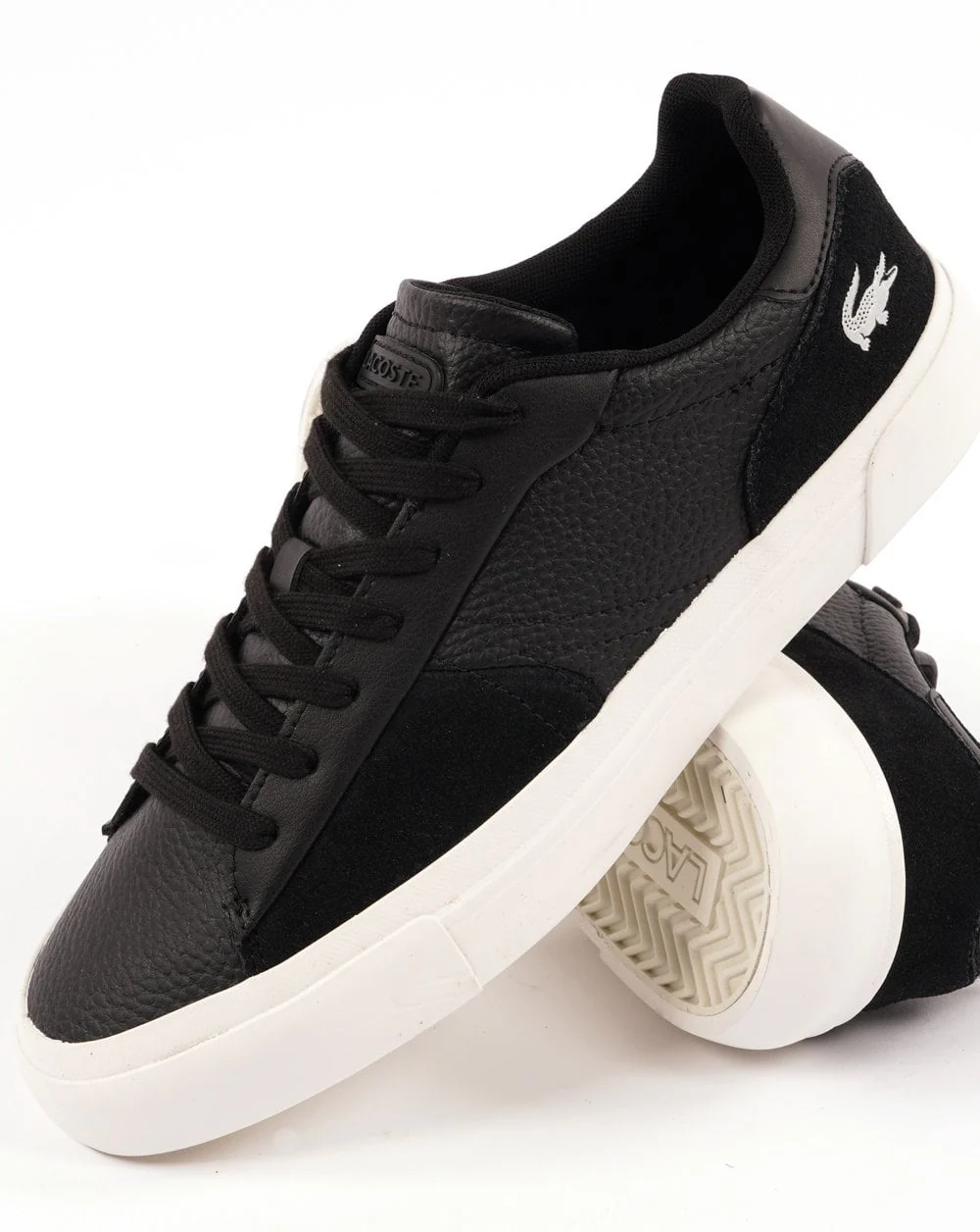 Lacoste L006 Leather Trainer Black/White