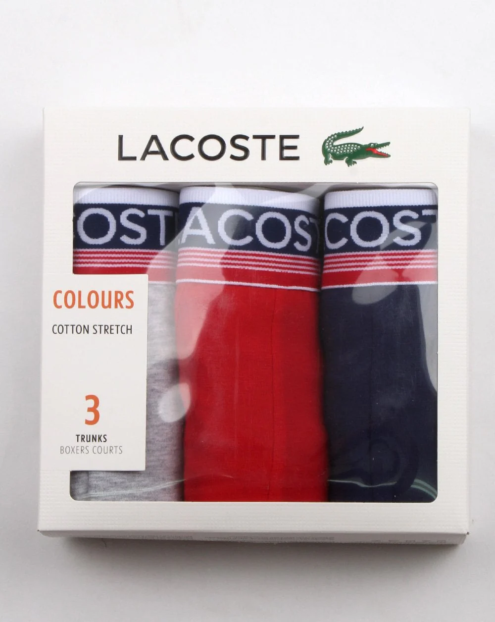 Lacoste Lacoste Triple Pack Boxers Grey/red/navy - Image 2