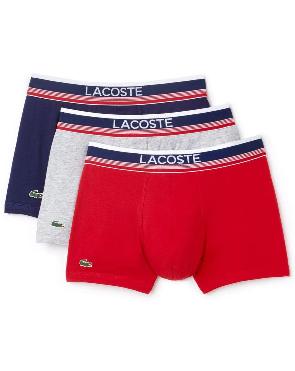 Lacoste Lacoste Triple Pack Boxers Grey/red/navy - Image 3