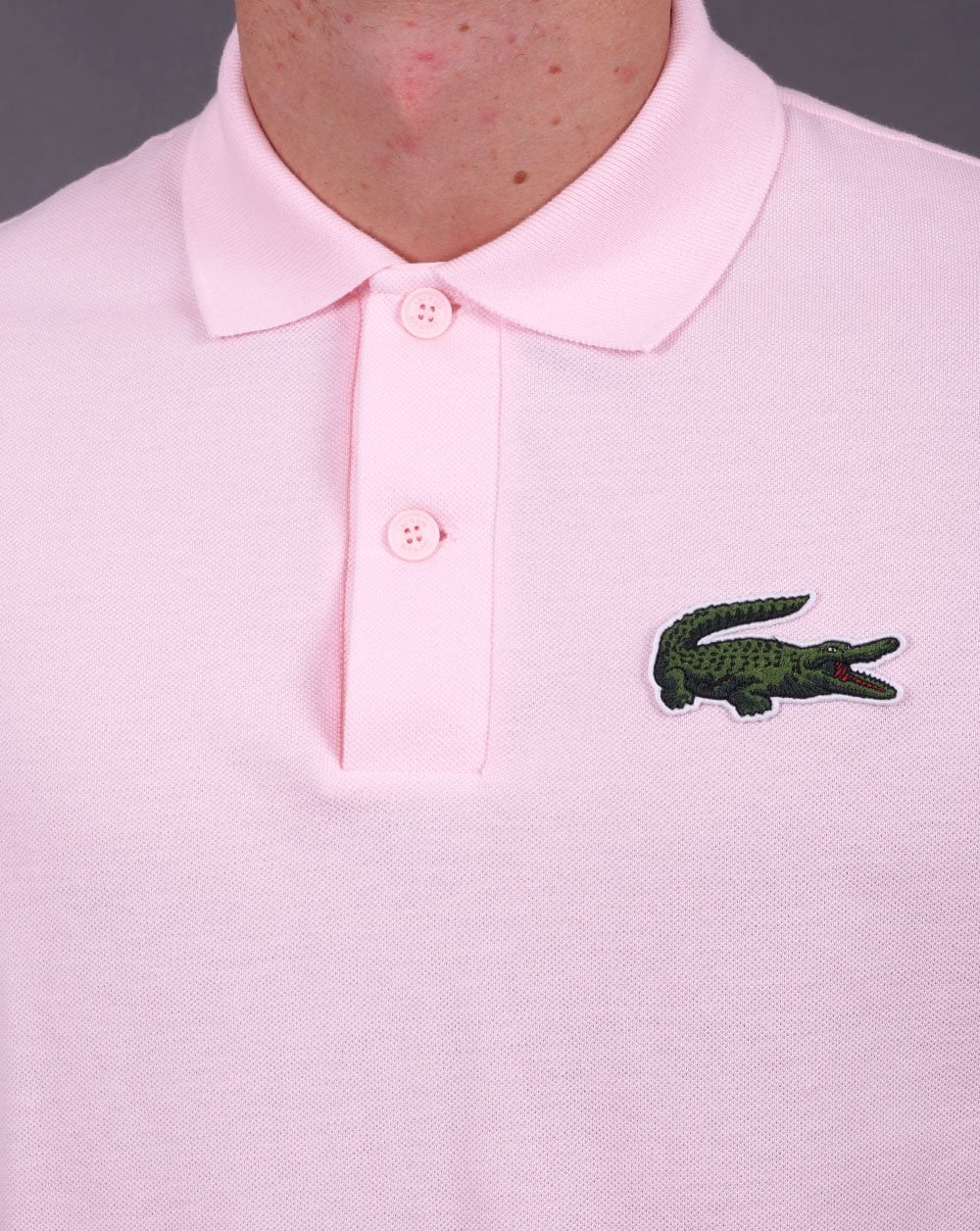 Lacoste Large Croc Polo Shirt Pink - Image 2