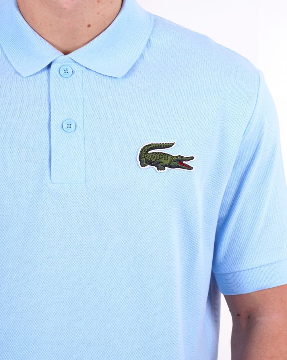 Lacoste Large Croc Polo Shirt Sky Blue - Image 2