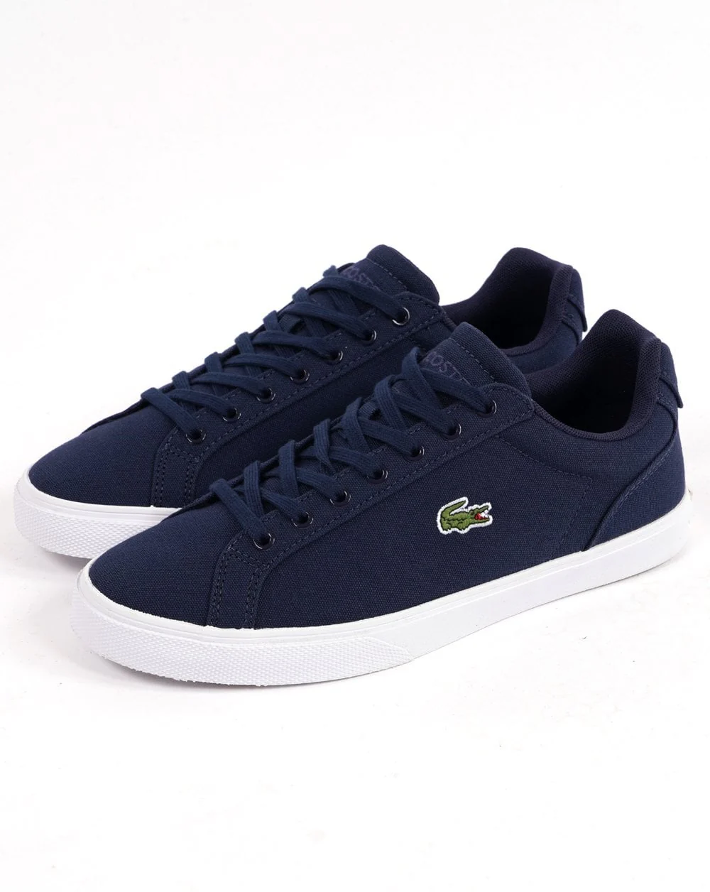 Lacoste Lerond Canvas Trainer Navy - Image 2