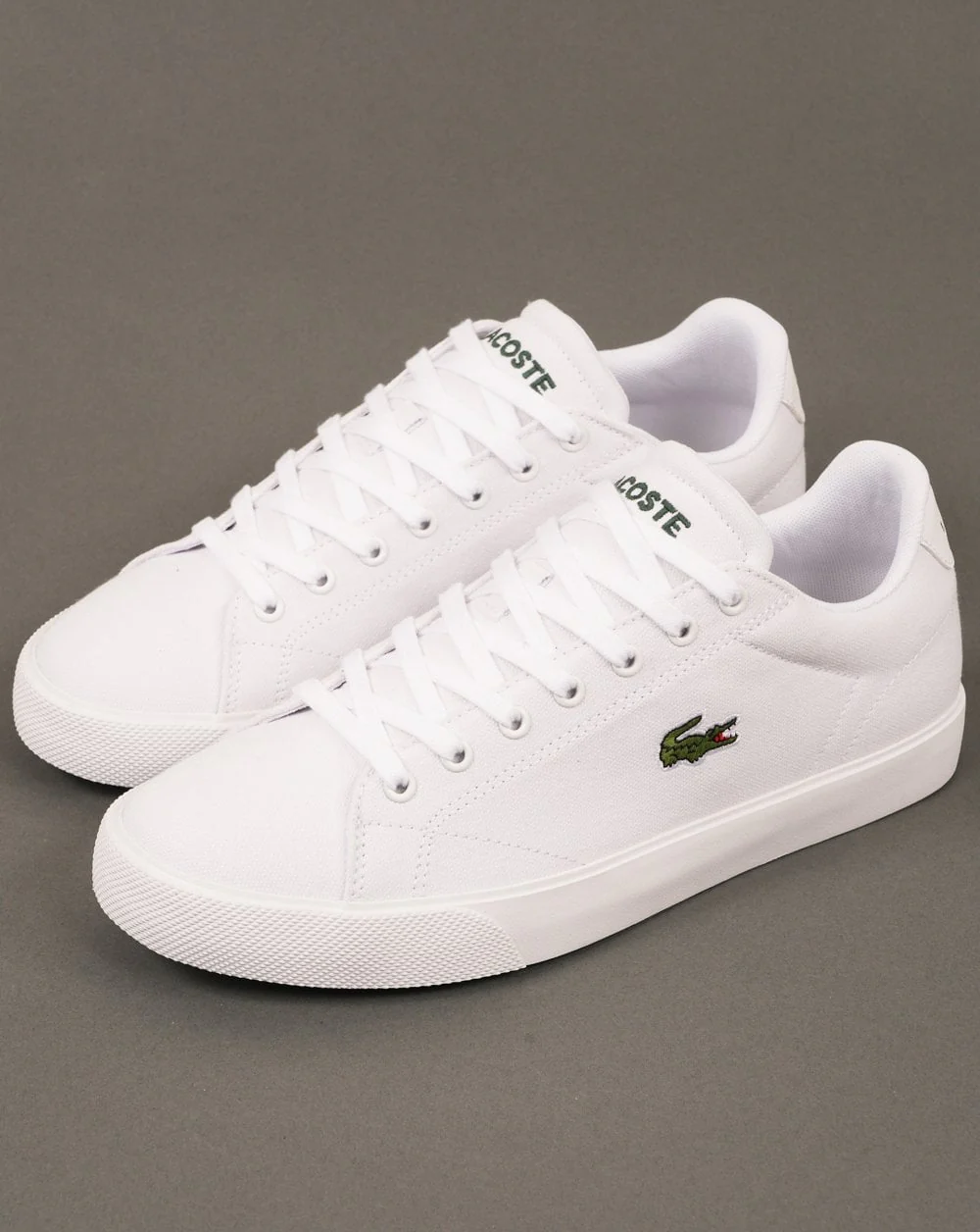 Lacoste Lerond Set Canvas Trainers White - Image 2