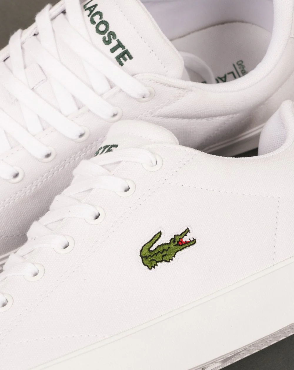 Lacoste Lerond Set Canvas Trainers White - Image 3