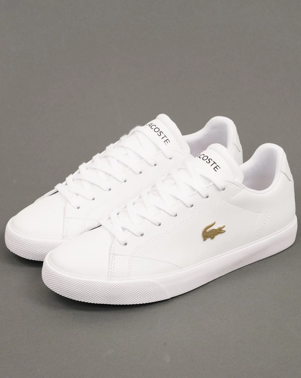 Lacoste Lerond Set Trainers White/Gold - Image 2