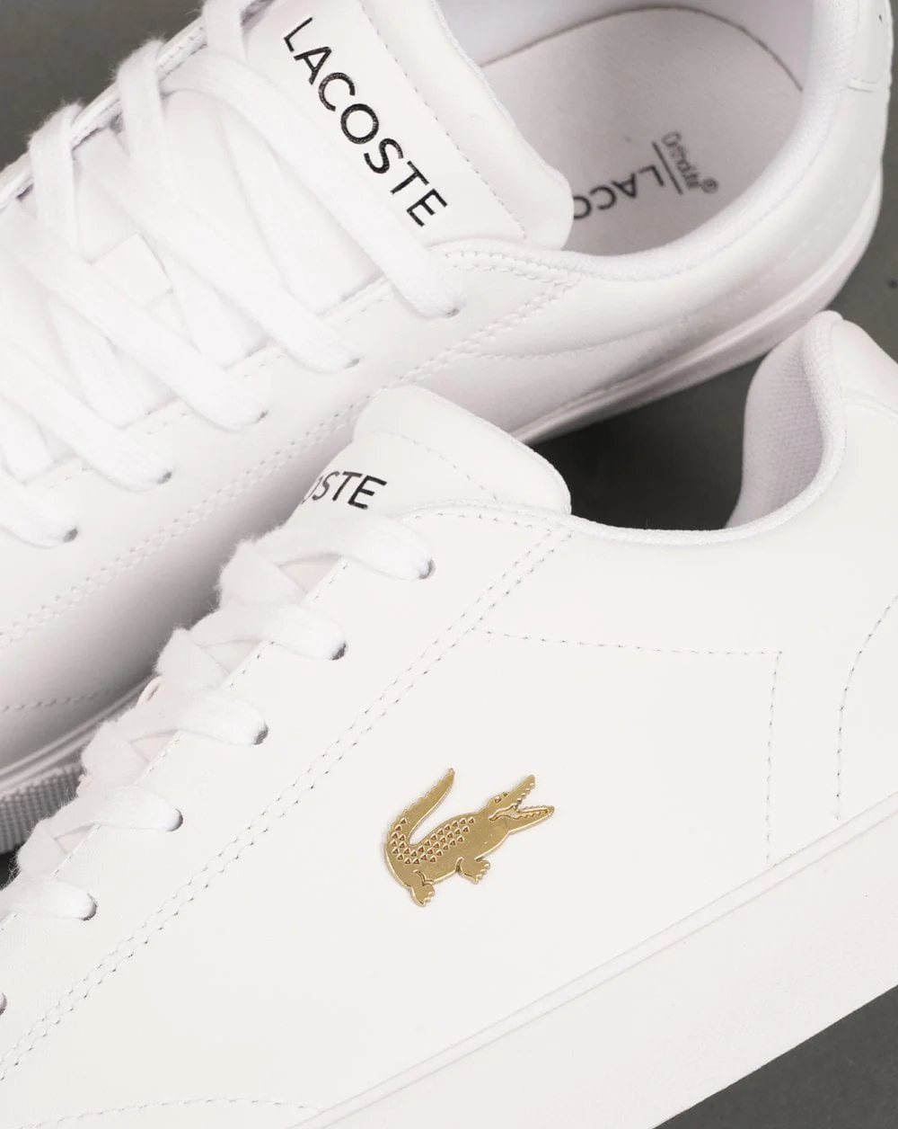 Lacoste Lerond Set Trainers White/Gold - Image 3