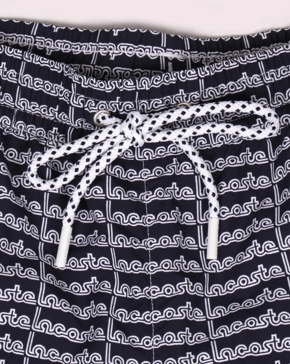 Lacoste Linear Logo Swim Shorts Navy - Image 3