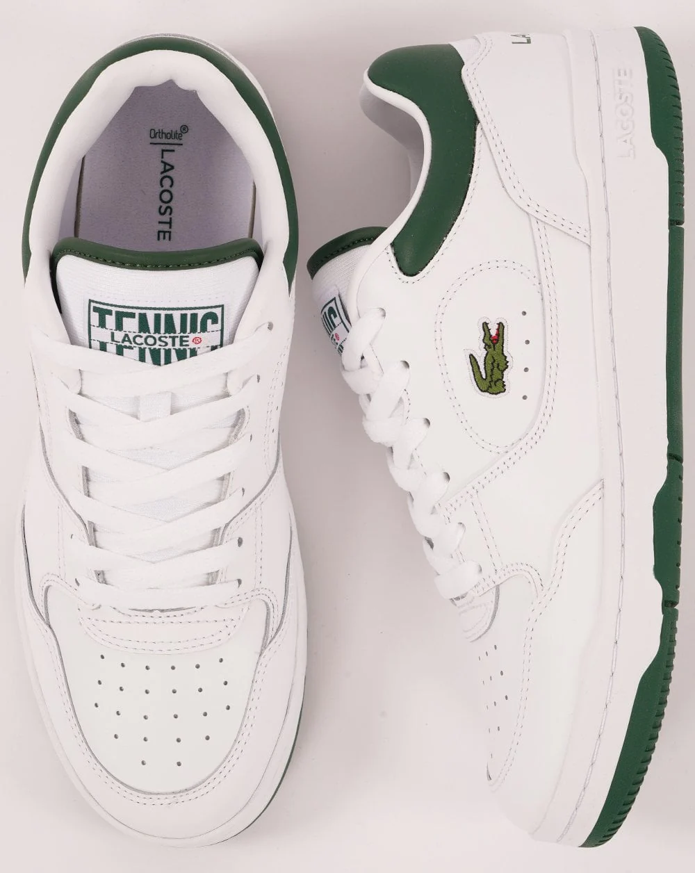 Lacoste Linedrive Trainers White/Dark Green - Image 4