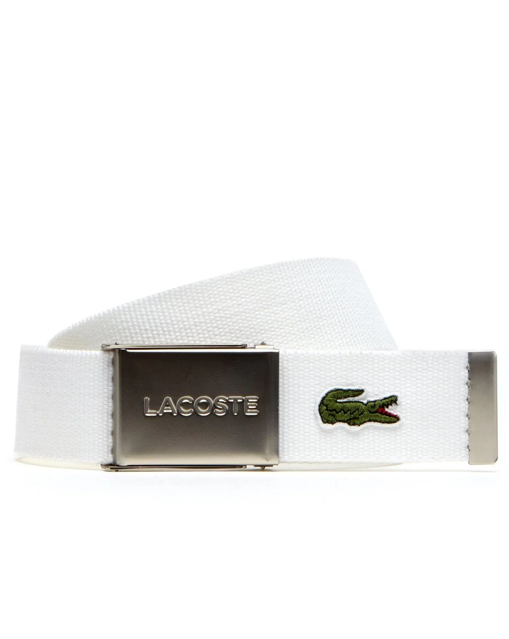 Lacoste Logo Belt White