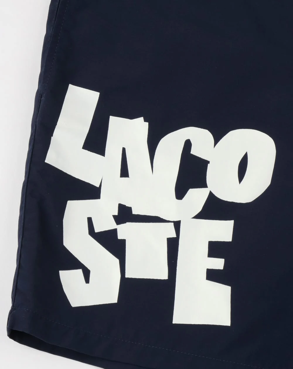 Lacoste Logo Lettering Swim Shorts Navy - Image 4