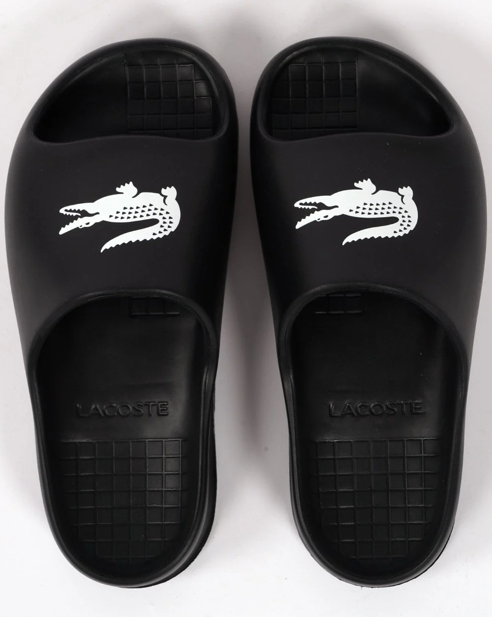 Lacoste Logo Print Serve Slide 2.0 Black/White - Image 3