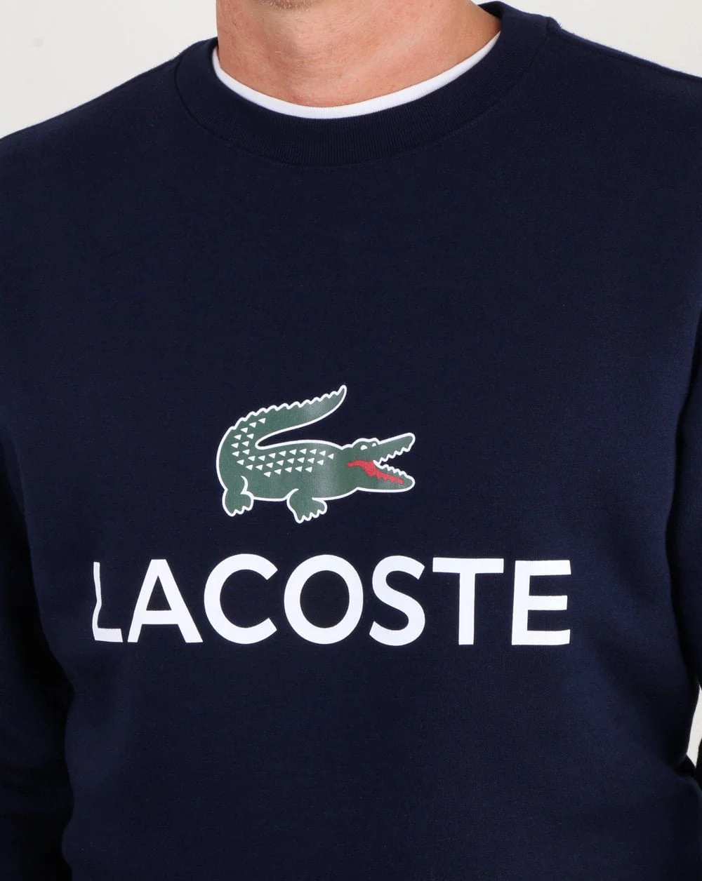 Lacoste Logo Sweatshirt Navy - Image 3
