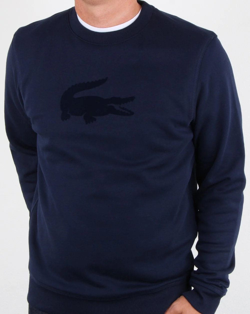 Lacoste Logo Sweatshirt Navy - Image 3