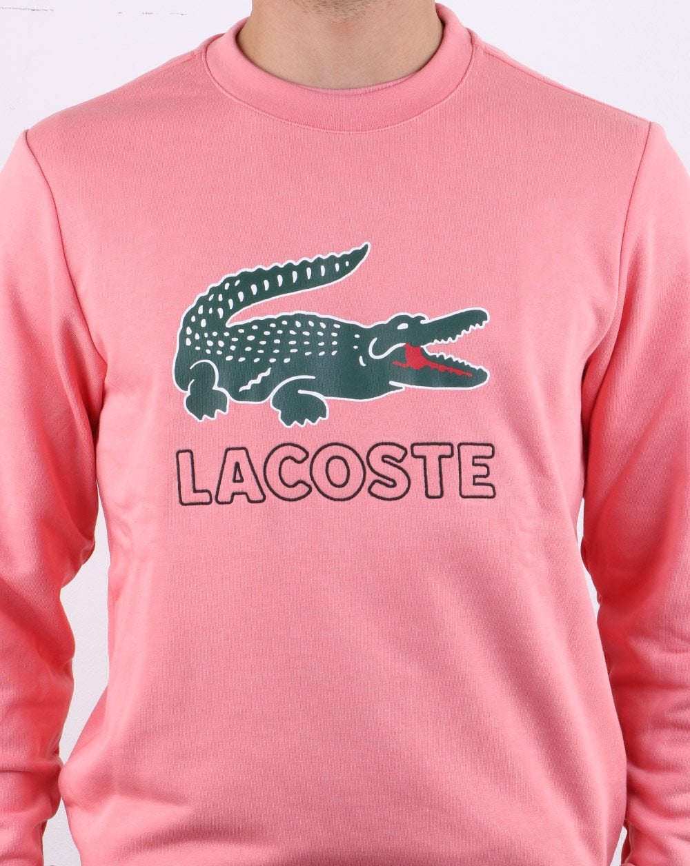 Lacoste Logo Sweatshirt Pink - Image 3