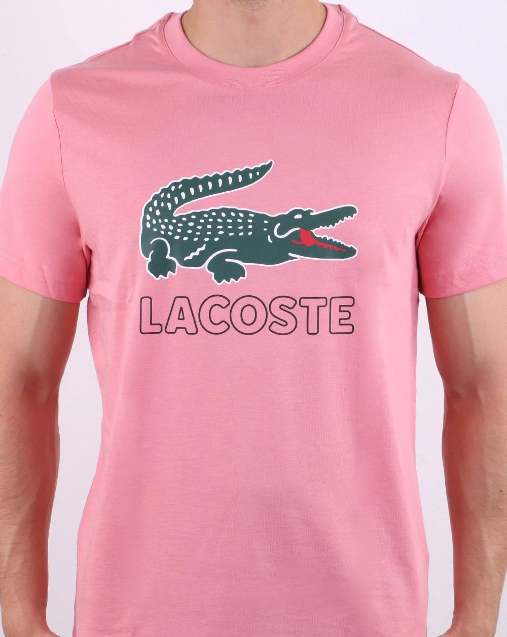Lacoste Logo T-shirt Pink - Image 3