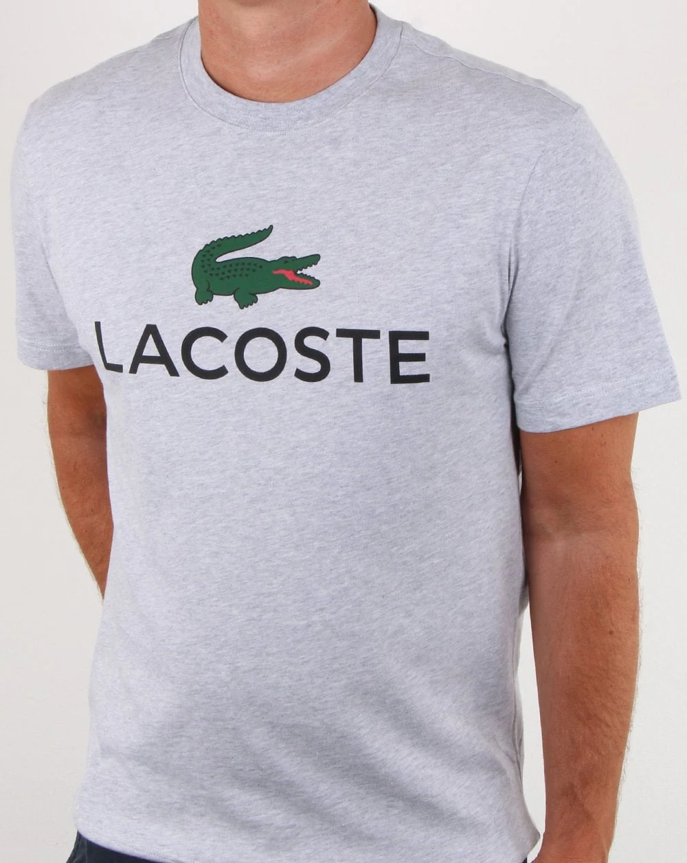 Lacoste Logo T-shirt Silver Chine - Image 3