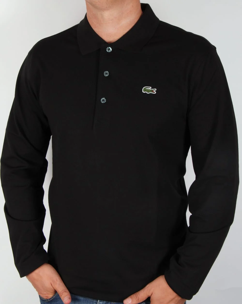 Lacoste Long Sleeve Polo Black