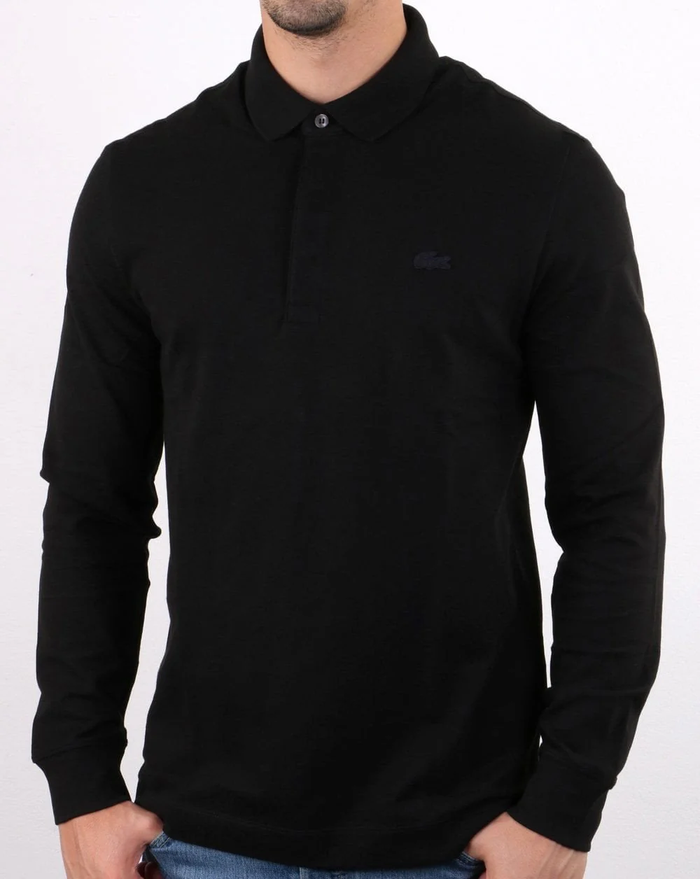 Lacoste Long Sleeve Polo Black