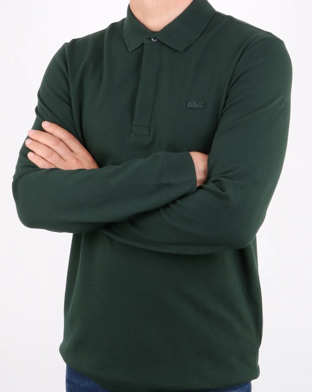 Lacoste Long Sleeve Polo Shirt Dark Green - Image 2