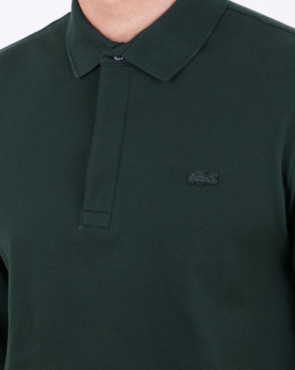 Lacoste Long Sleeve Polo Shirt Dark Green - Image 3