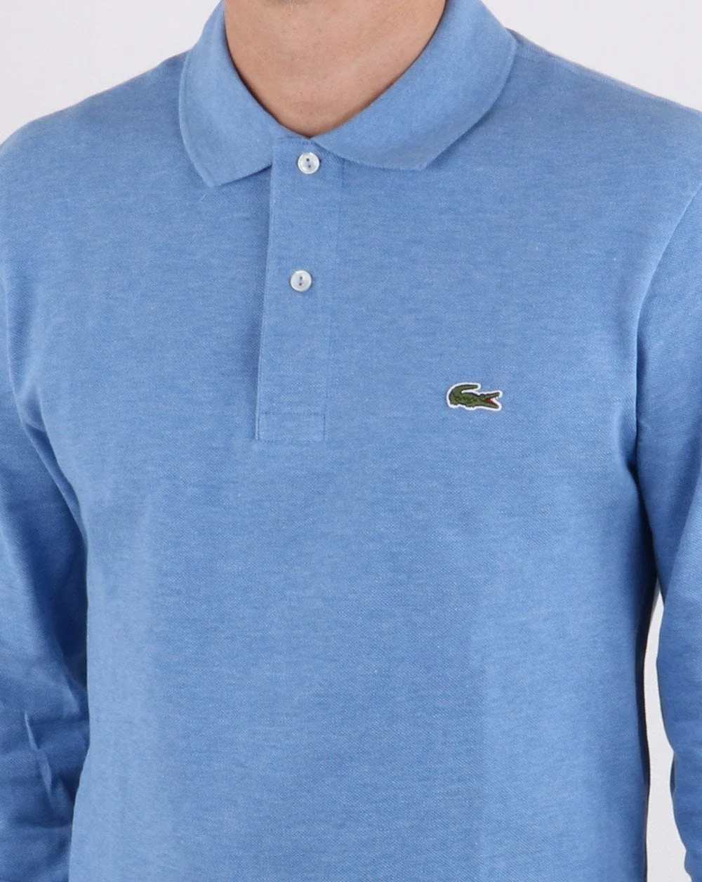 Lacoste Long Sleeve Polo Shirt Light Blue - Image 3