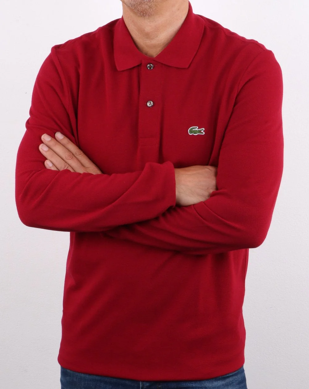 Lacoste Long Sleeve Polo Shirt Red - Image 2