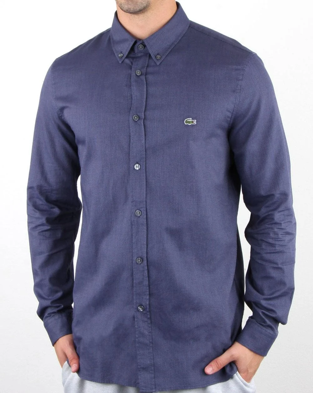 Lacoste Long Sleeve Shirt Navy - Image 2