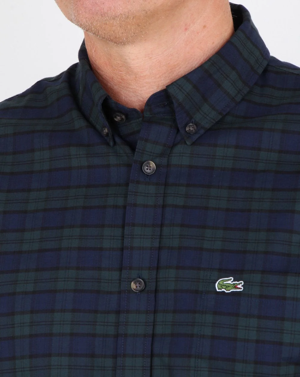 Lacoste Long Sleeve Shirt Sinople Green/meridian Blue - Image 2