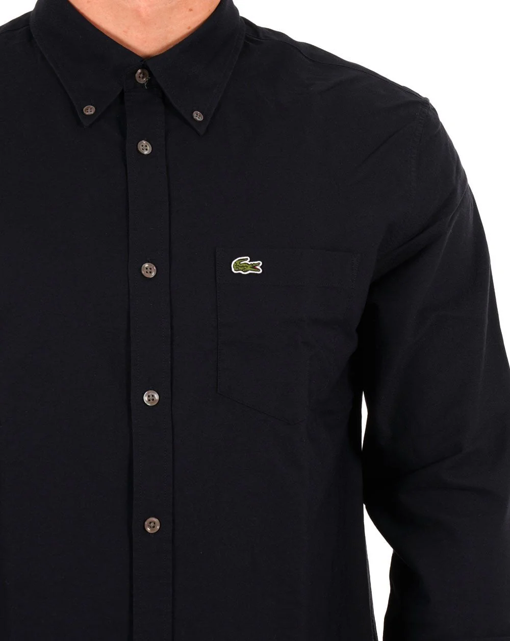 Lacoste Oxford Long Sleeve Shirt Navy - Image 2