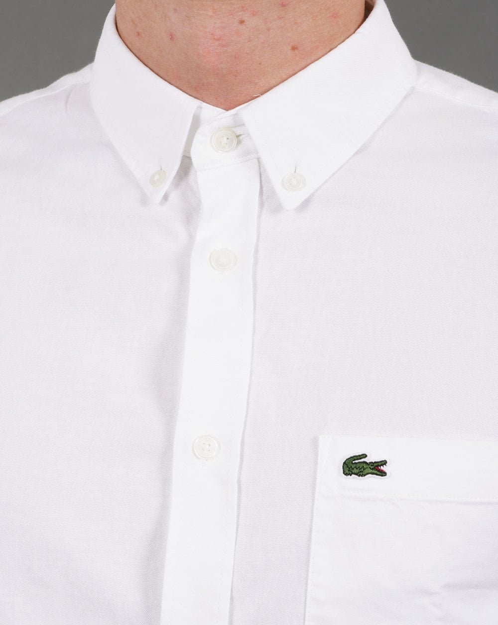 Lacoste Oxford Long Sleeve Shirt White - Image 2