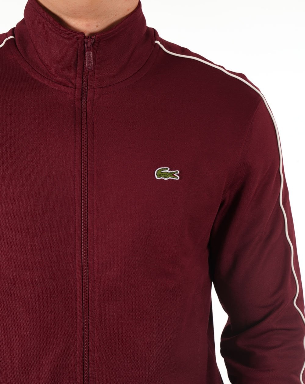 Lacoste Paris Pique Track Jacket Burgundy - Image 2
