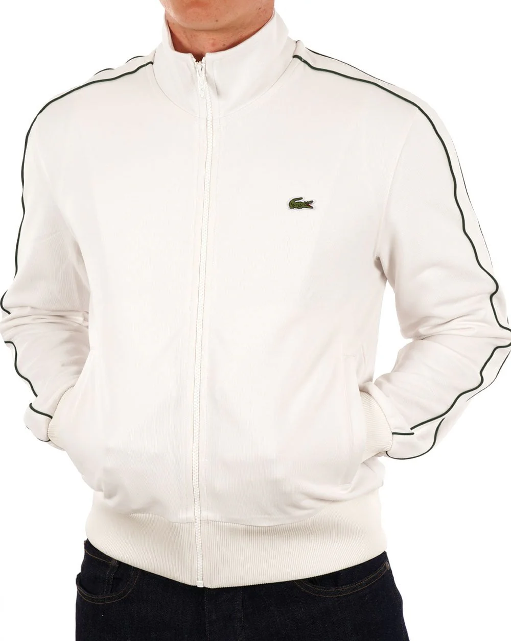 Lacoste Paris Pique Track Jacket White - Image 3