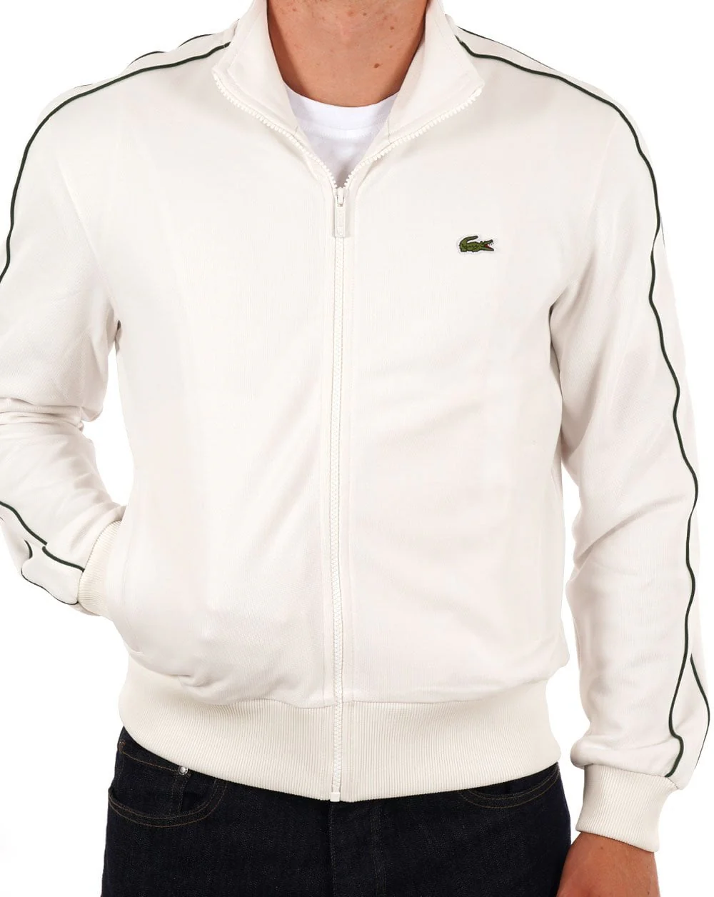 Lacoste Paris Pique Track Jacket White - Image 4