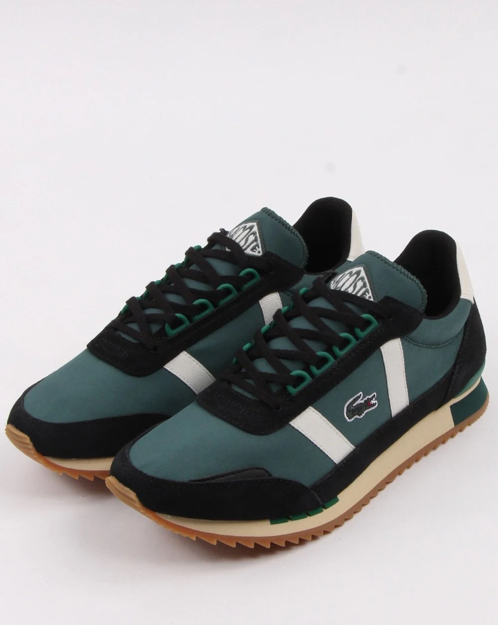Lacoste Partner Trainer Dark Green/White - Image 3