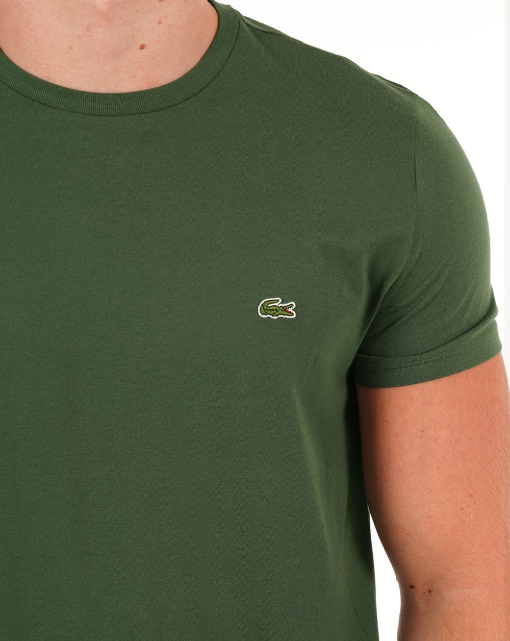 Lacoste Pima Cotton T Shirt Dark Green - Image 2