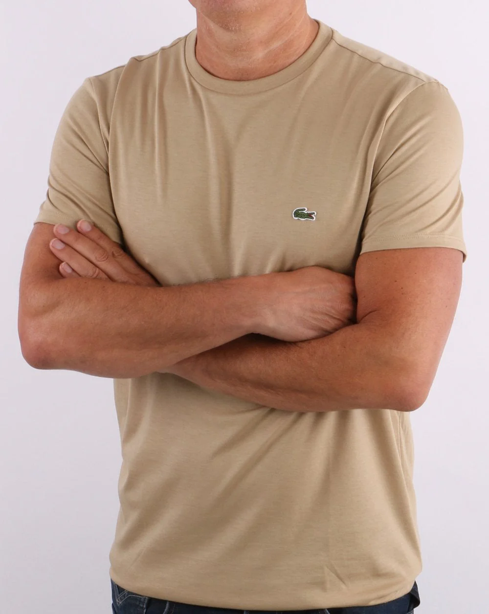 Lacoste Pima Cotton T Shirt Sand - Image 2