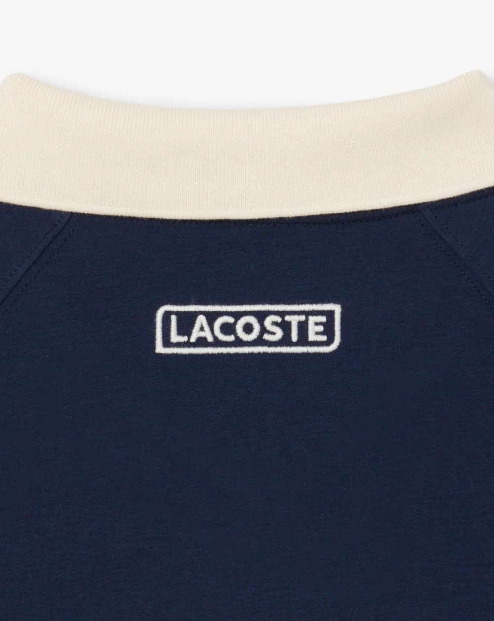 Lacoste Pique Panel Polo Shirt Navy - Image 3