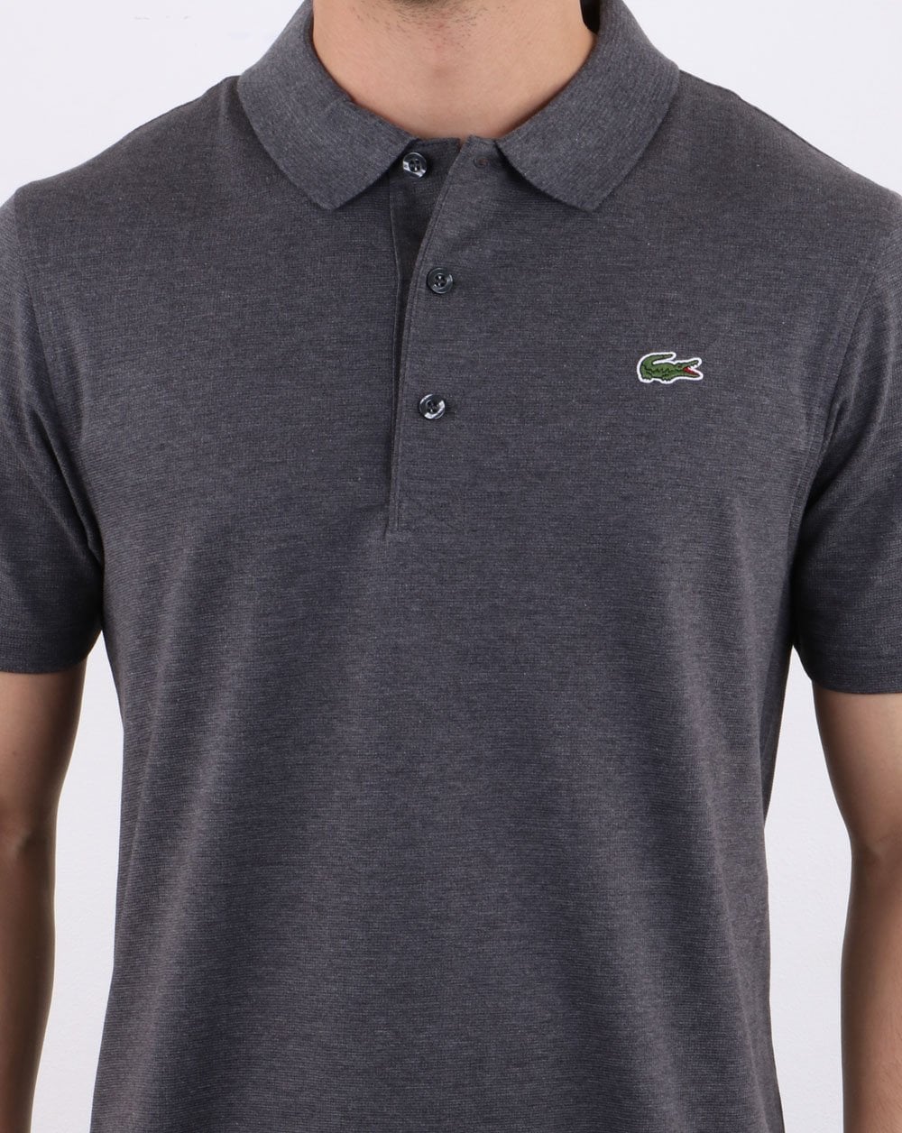 Lacoste Polo Shirt Dark Grey - Image 4