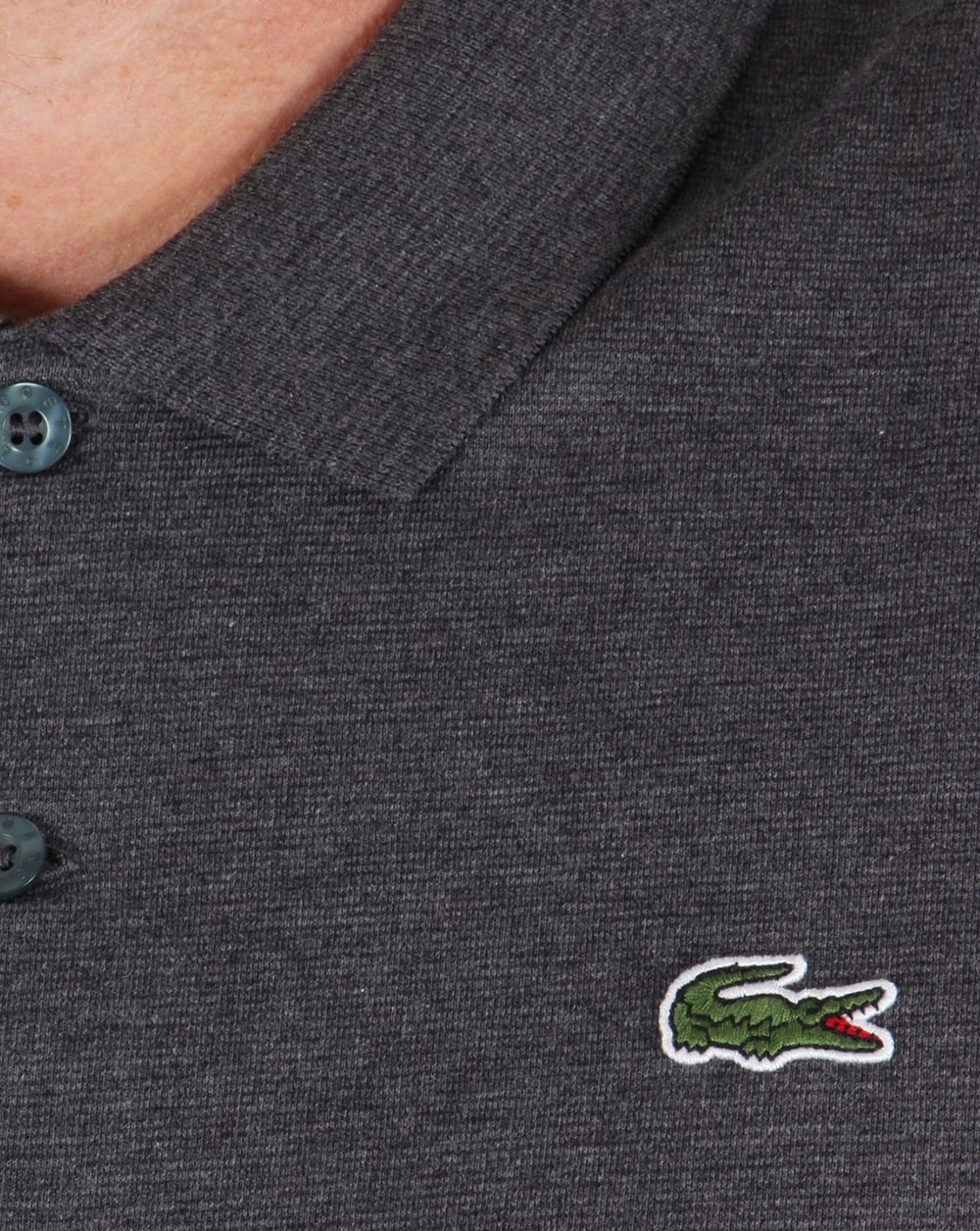 Lacoste Polo Shirt Dark Grey - Image 3