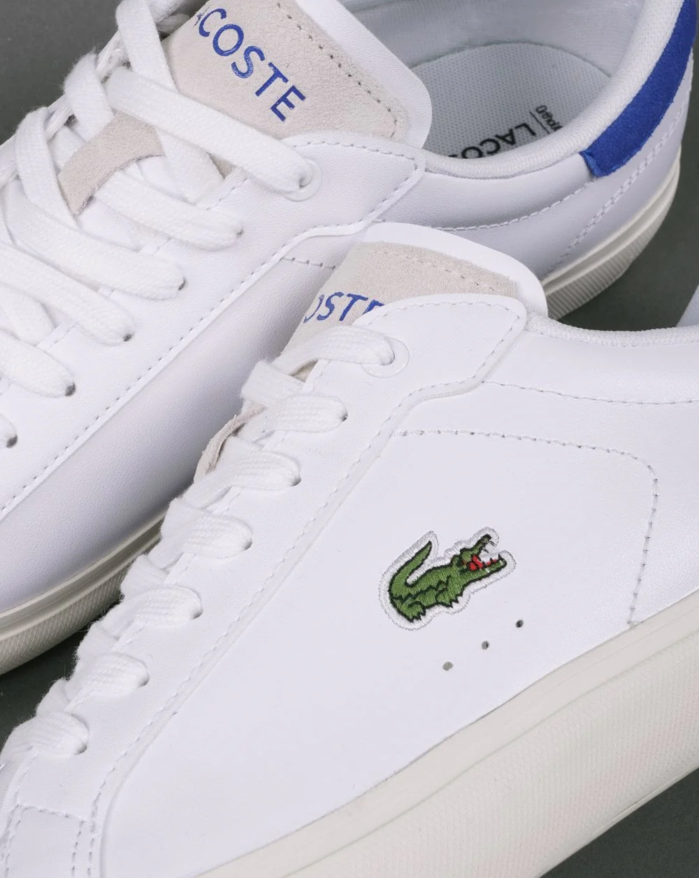 Lacoste Powercourt 123 SMA Trainer White/Blue - Image 2