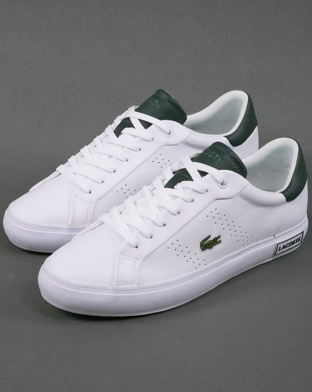 Lacoste Powercourt 2.0 Trainer White/Dark Green - Image 3