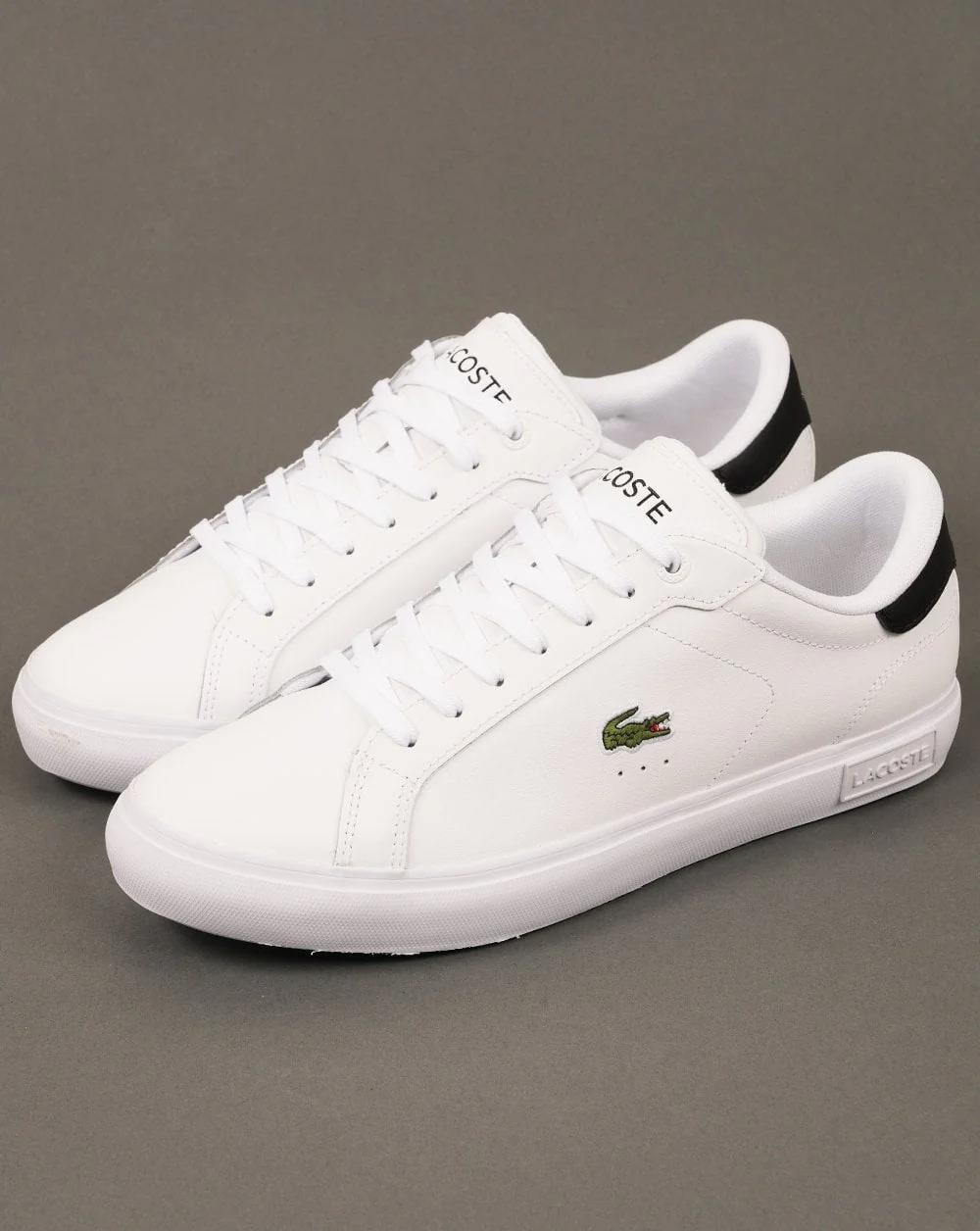 Lacoste Powercourt Trainers White/Black - Image 2